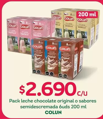 Colun - Pack Leche Chocolate Original O Sabores Semidescremada