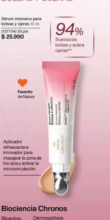 Chronos - sérum intensivo para bolsas y días sin flores