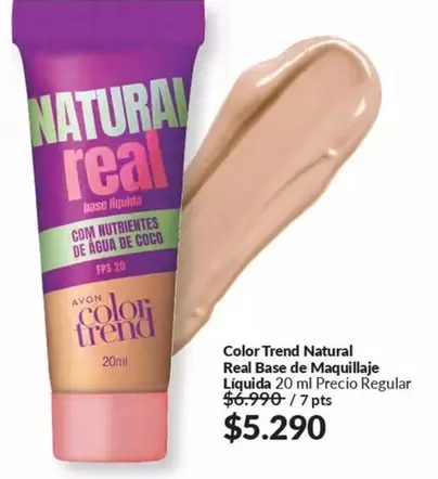 Natura - Color Trend l Real Base De Maquillaje Liquida 20 Ml Precio Regular