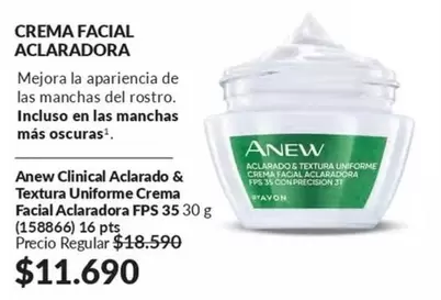 Anew - Crema Facial Aclaradora FPS 35 30G