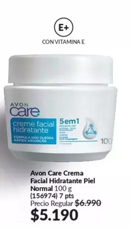 Care+ - Avon Care Crema Facial Hidratante Piel Normal