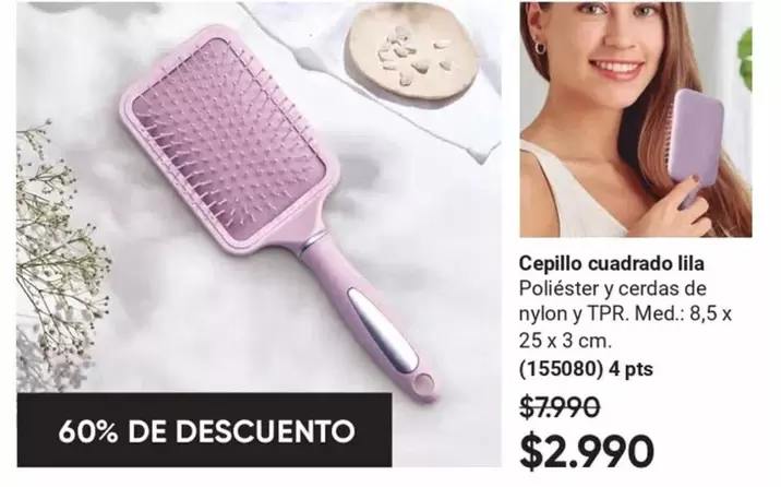 Cepillo Cuadrado Lila