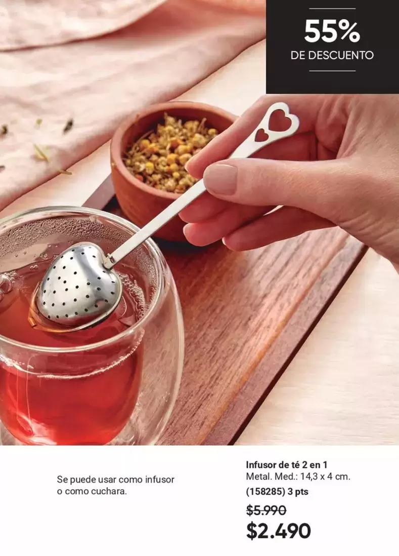 Metal - Infusor De 4" 2 En 1