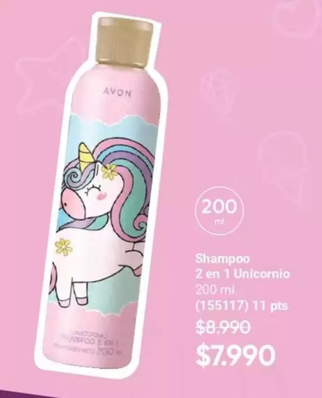 Avon Care - Shampoo 2 En 1 Unicornio