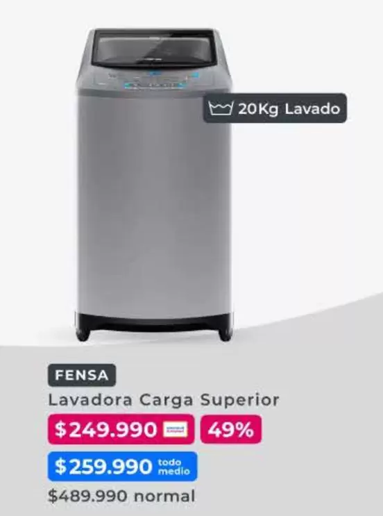 Fensa - Lavadora Carga Superior