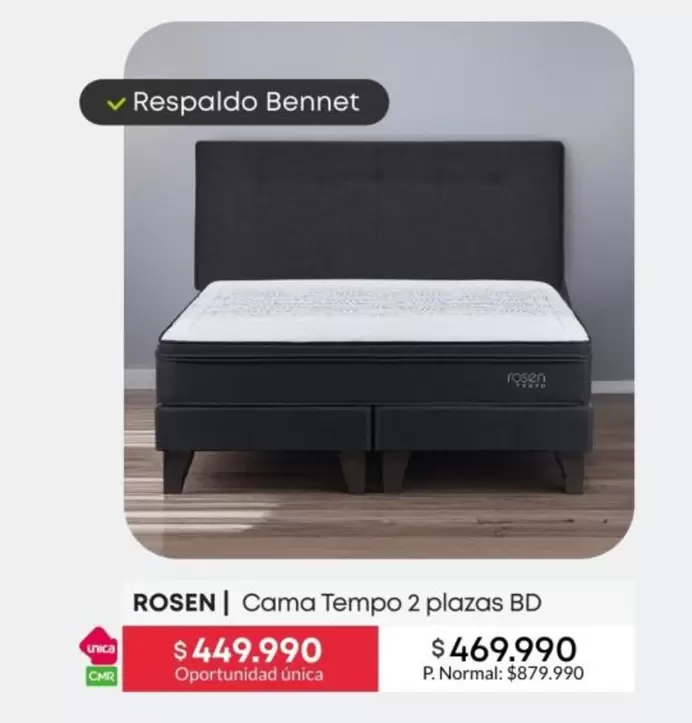 Rosen - Cama Tempo 2 Plazas Bd