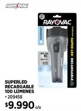 Rayovac - Superled Recargable 100 Lumenes