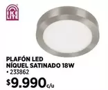 Plafon Led Niquel Satinado 18w