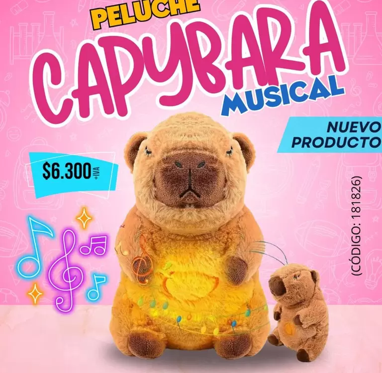 Peluche Capy Raya Musical