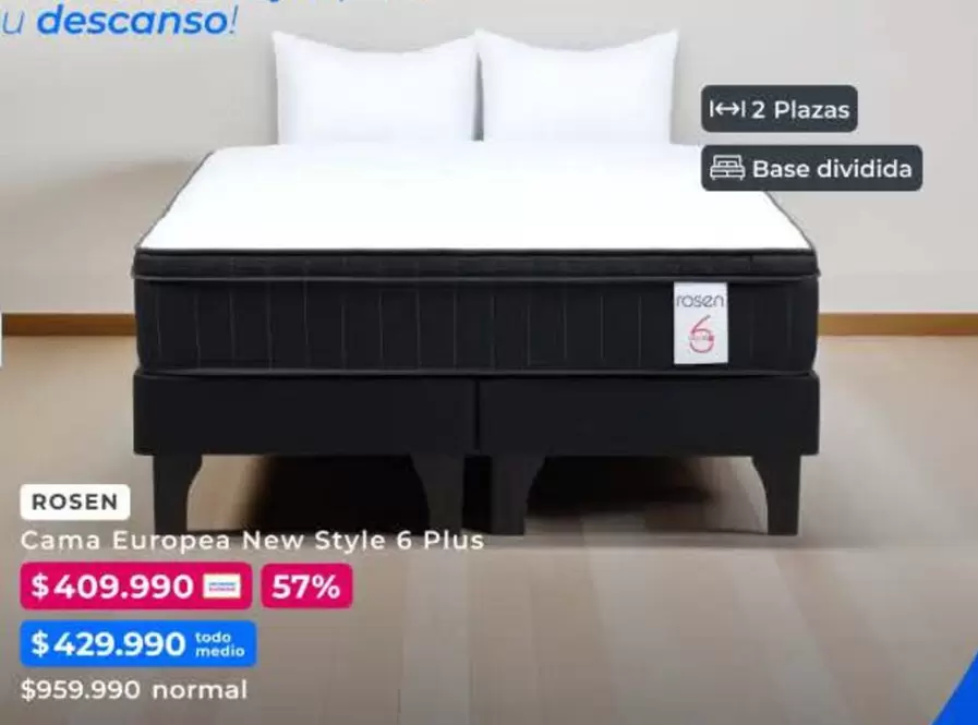 Rosen - Cama Europea New Style 6 Plus