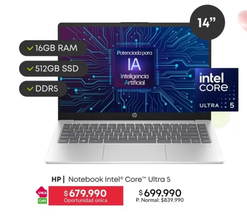 Intel - Notebook CoreTM Ultra 5