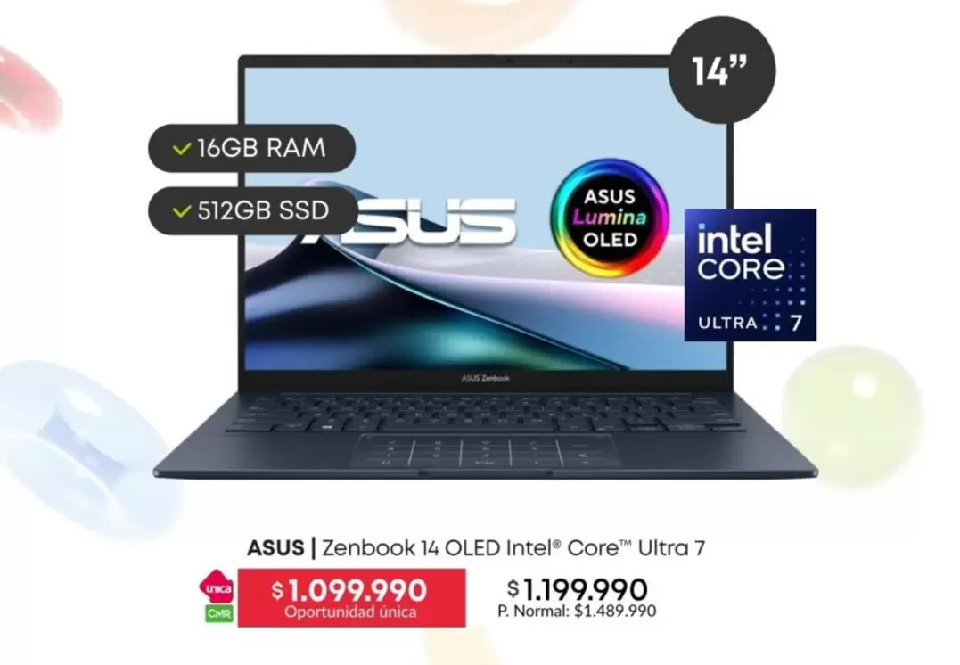 Asus - ZENBOOKL 14 OLED INTEL) Core 7