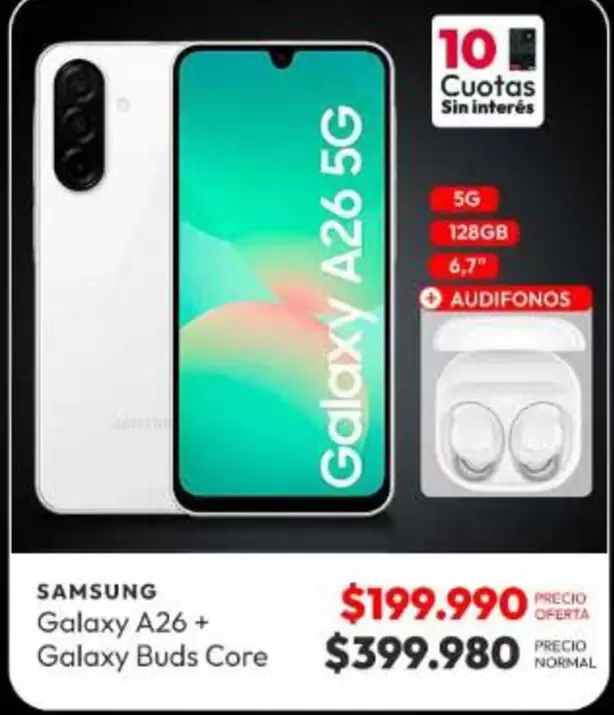 Samsung - Galaxy A26 + Galaxy Buds Core
