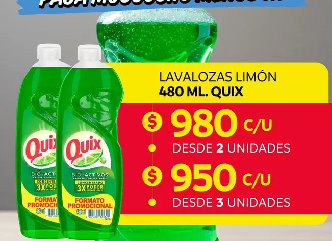 Quix - Lavalozas Limon 480 Ml.