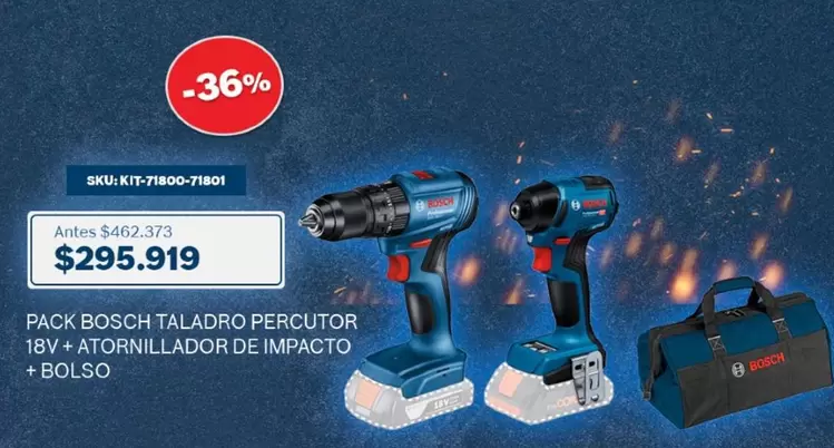 Bosch - Pack TXL TD Adro Percutor 18V + Atornillador De Impacto + Bolso
