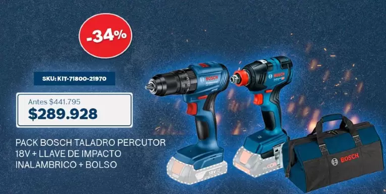 Bosch - Pack  Taladro Percutor