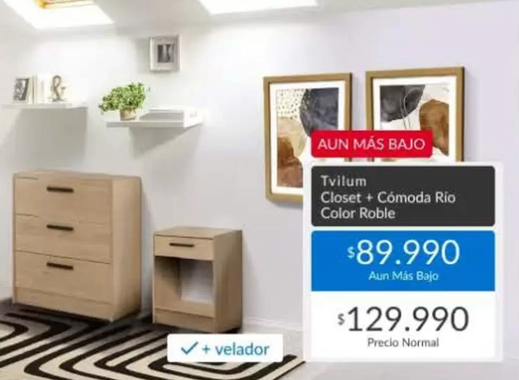 Tvlum Closet+ Cómoda Rio Color Roble