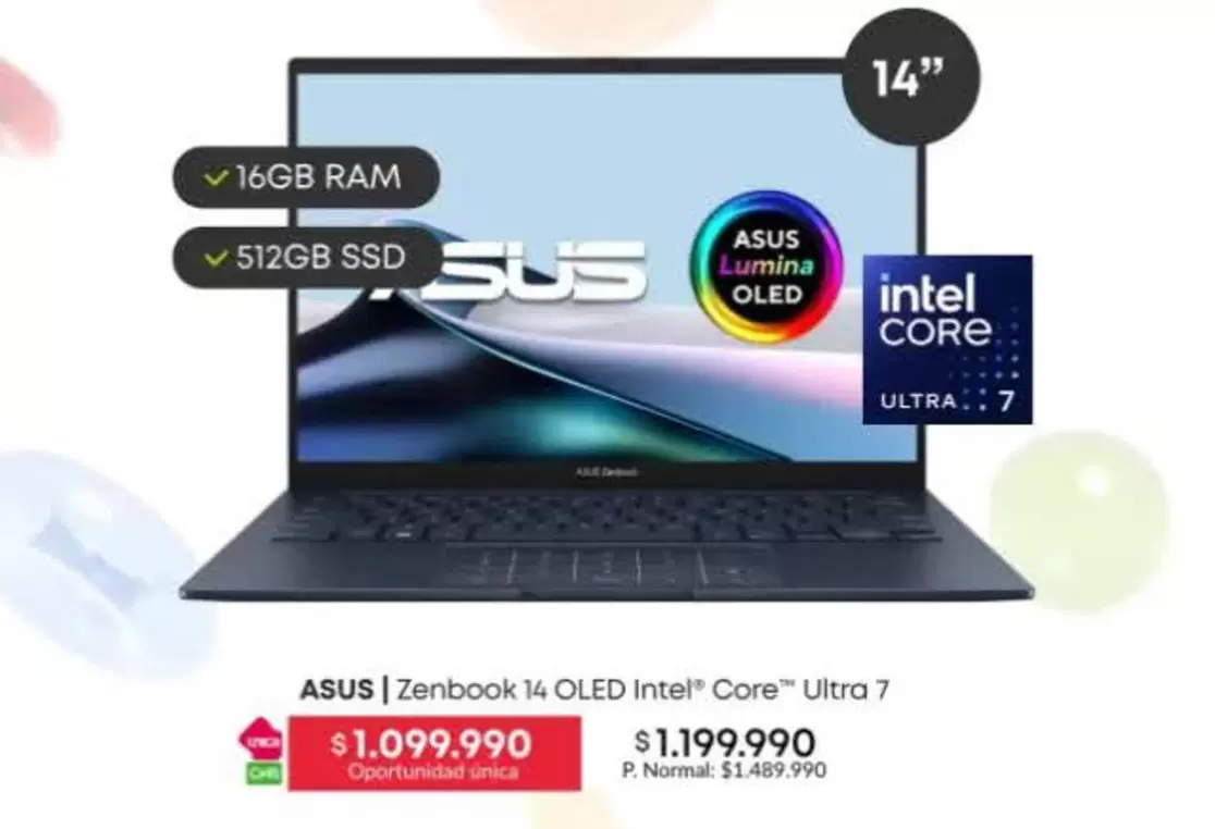Asus - Zenbook 14 Oled Intel Core Ultra 7