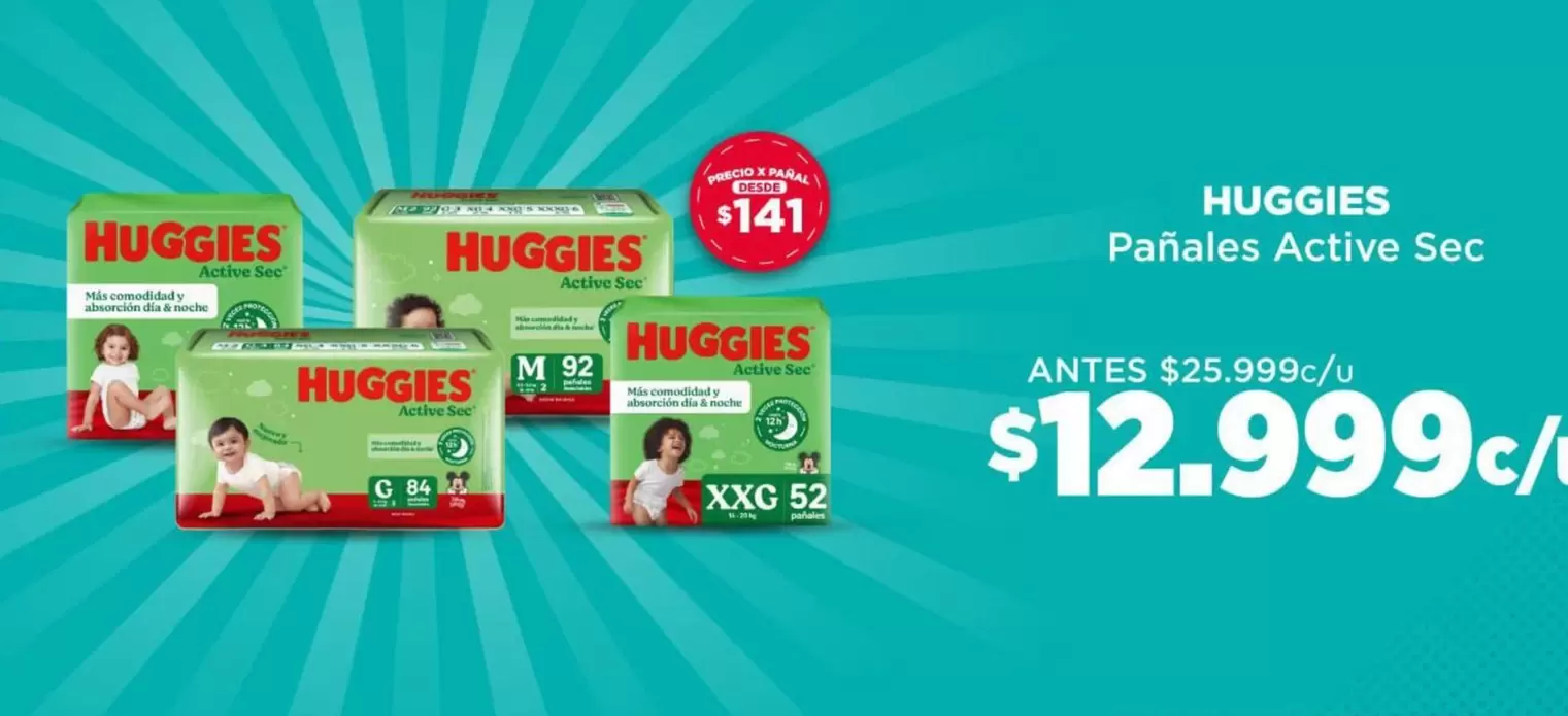 Huggies - Panales Active Sec