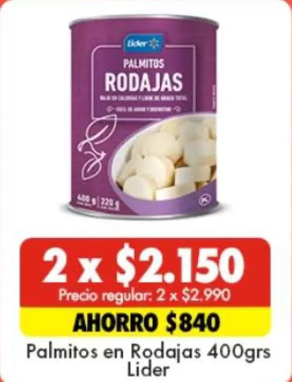 Lider - Palmitos En Rodajas