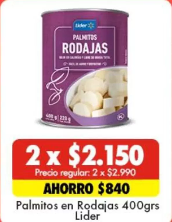 Lider - Palmitos En Rodajas