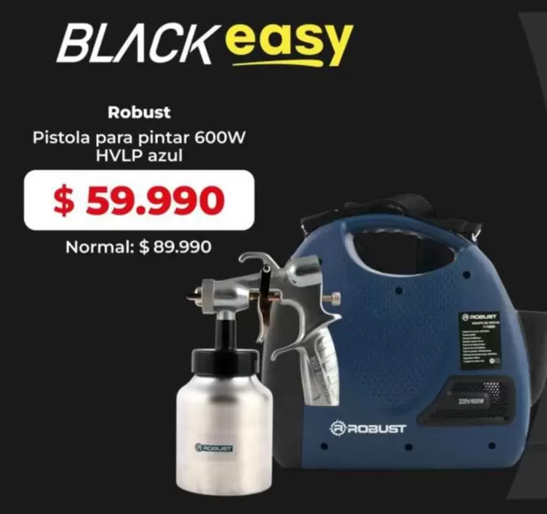 Robust - Pistola Para Pintar 600w Hvlp Azul