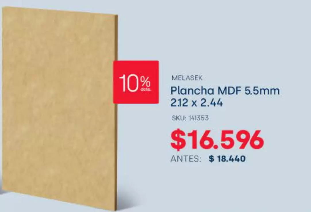 Plancha Mdf