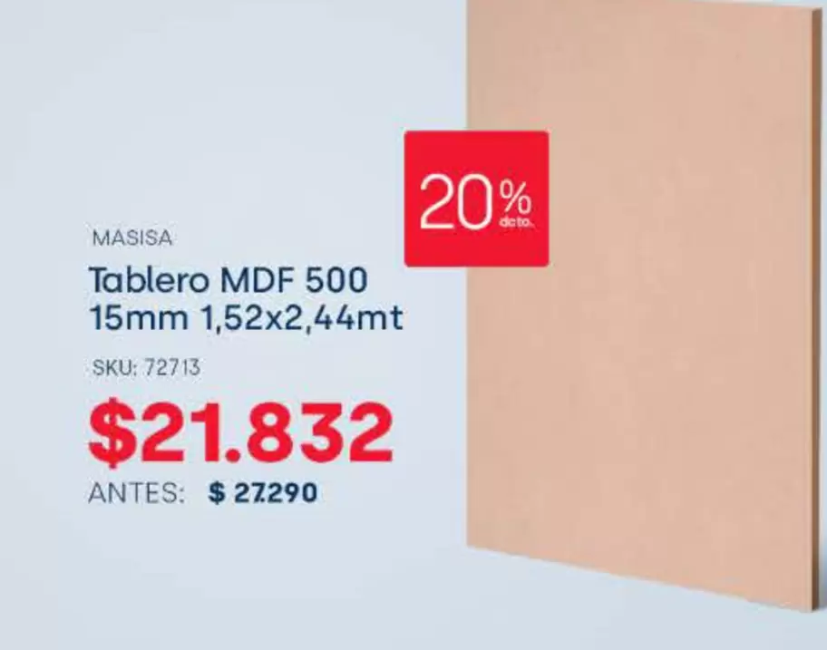 Tablero Mdf 500 15mm