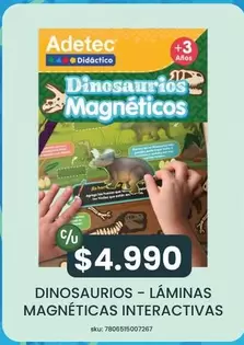 Adetec - Dinosaurios - Láminas Magneticas Interactivas