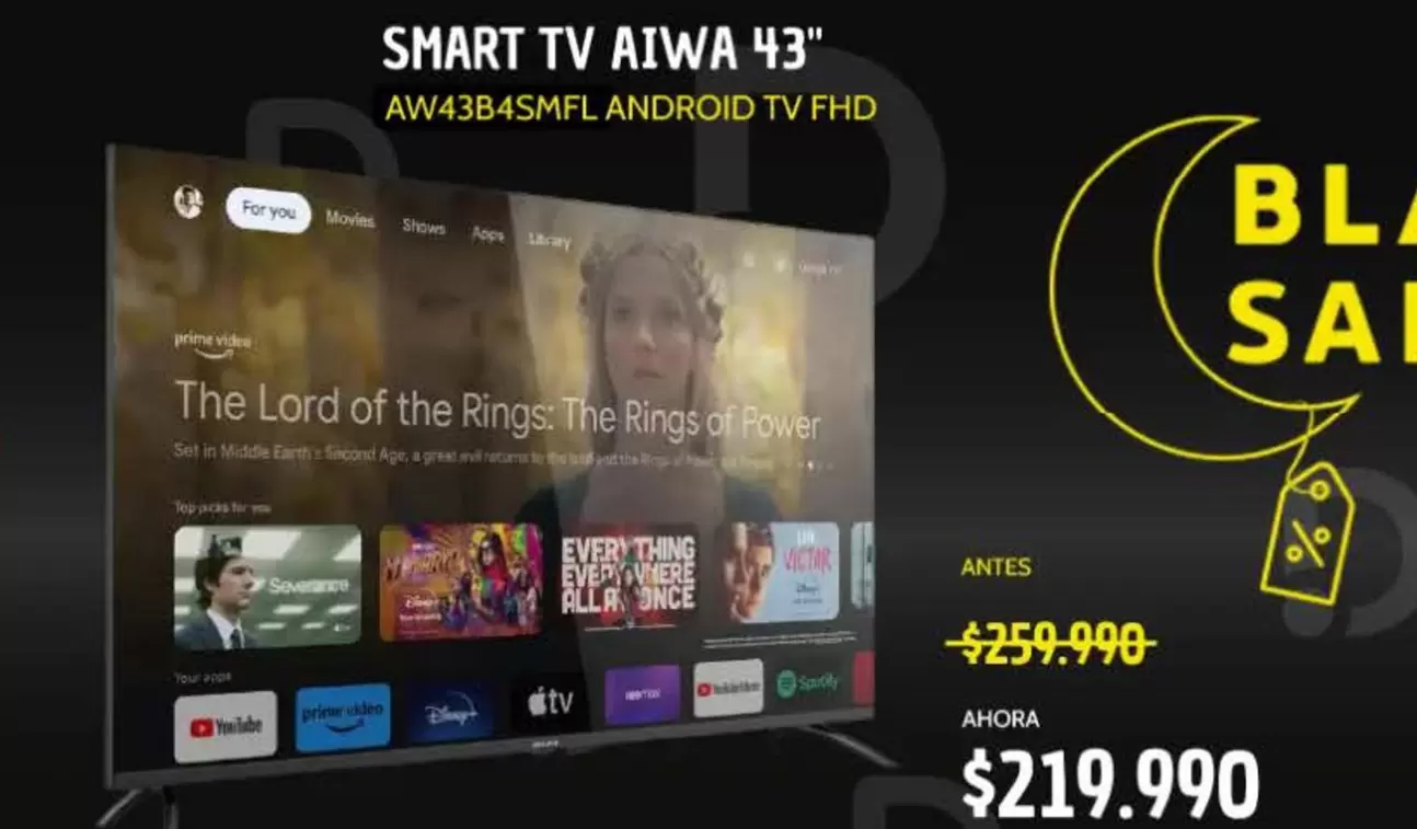 Aiwa - Smart Tv 43'' Avw48b45nfl Android Tv Fhd