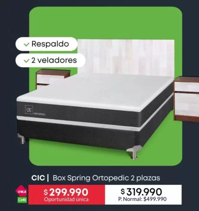 Cic - Box Spring Ortopedic 2 Plazas