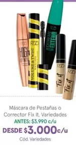 Máscara De Pestanas O Corrector Fix