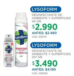 Lysoform - Desinfectante De Ambiente Y Superficies