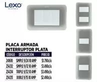 Placa Armada Interruptor Plata