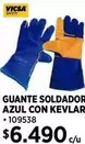 Guante -  Soldador Azul Con Kevlar