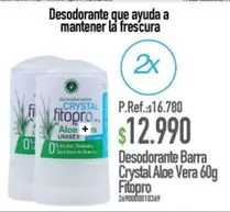 Desodorante Barra Crystal Aloe Vera 60g