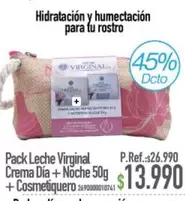 Pack Leche Virginal Crema + Noche + Cosmetiquero