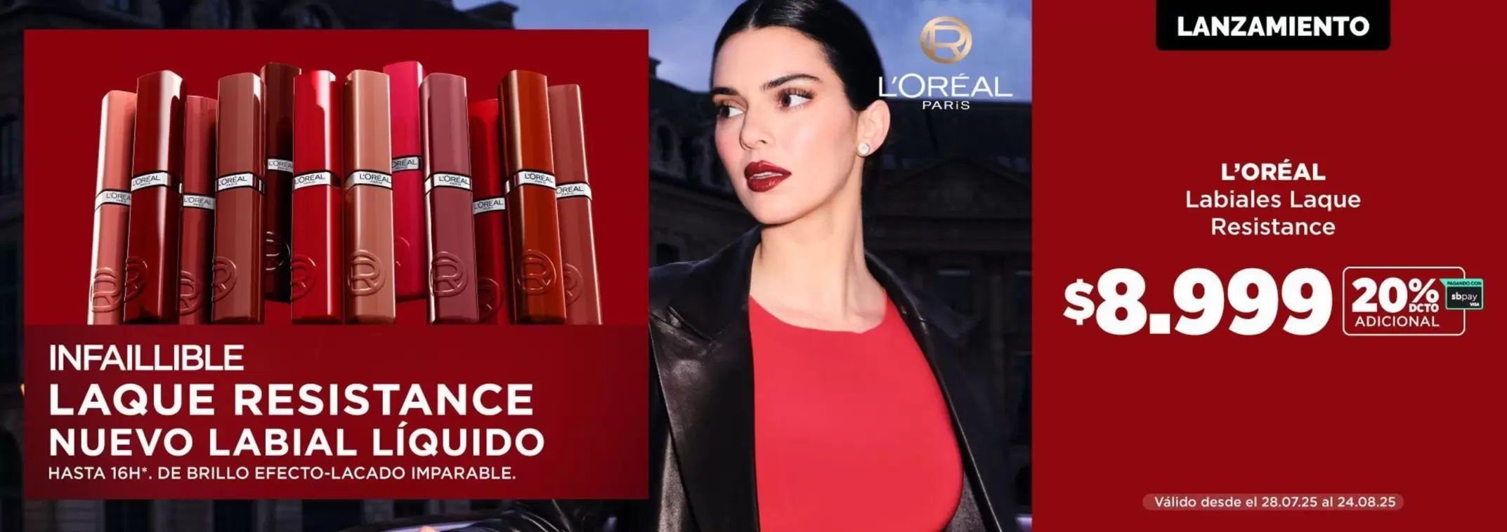 L'Oréal - La Baies Resistance Nuevo Labial Liquido
