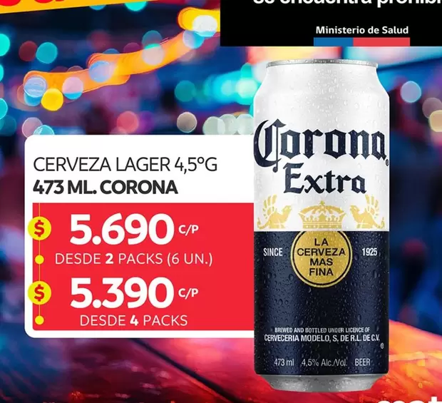 Corona - Cerveza Lager 4,5 G