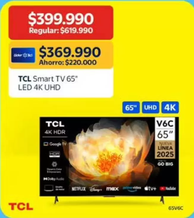 TCL - Smart Tv 65'' Led 4k Uhd