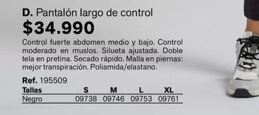 Control - Pantalón Largo De