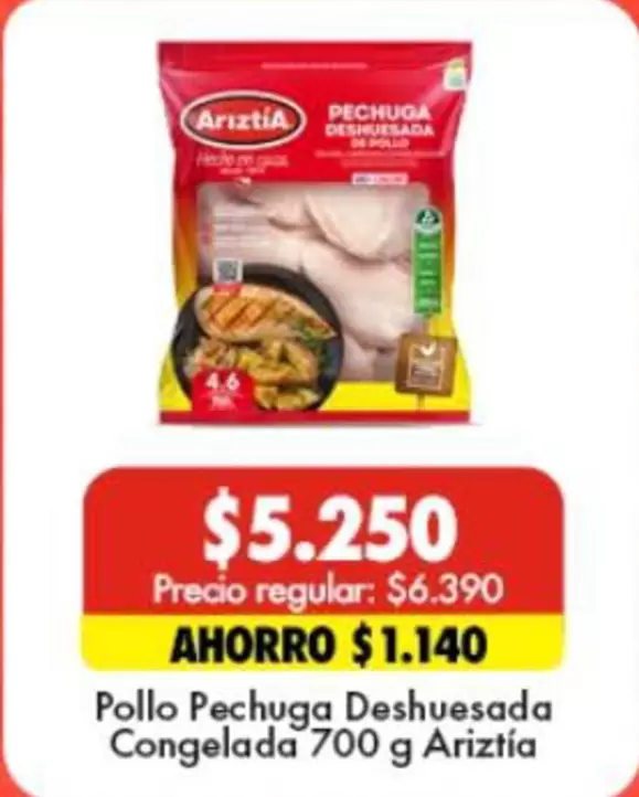 Ariztía - Pollo Pechuga Deshuesada Congelada