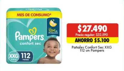 Pampers - Pañales Confort Se XXG