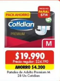 Cotidian - Panales De Adulto Premium