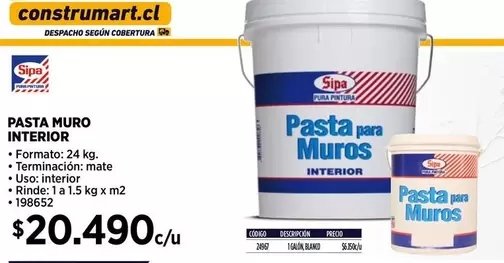 Sipa - Pasta Muro Interior