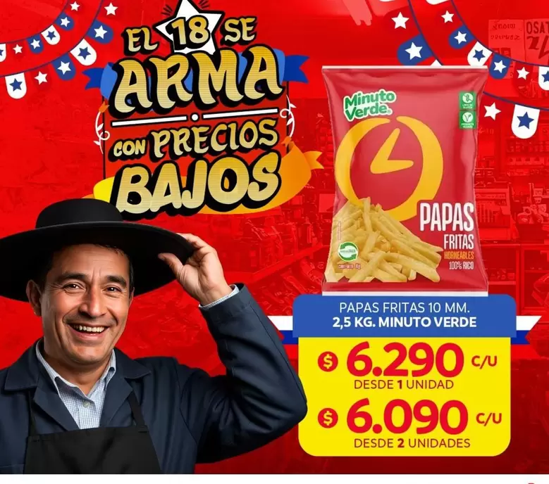 Minuto Verde - Papas Fritas 10 Mm