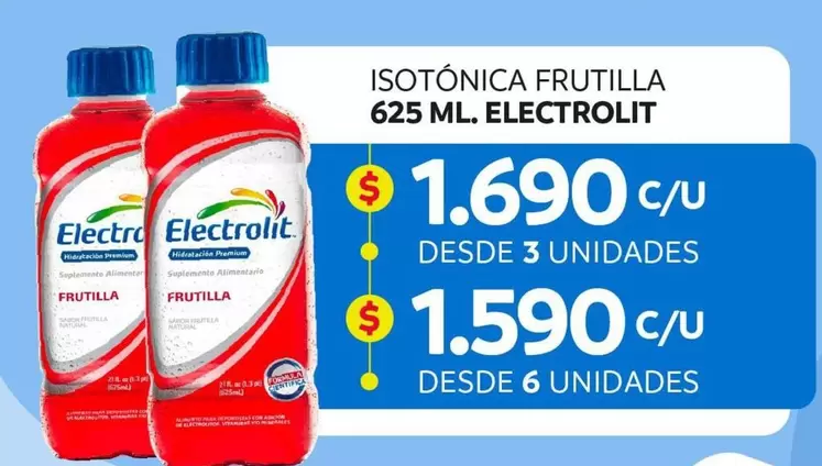Isotónica Frutilla 625 Ml.