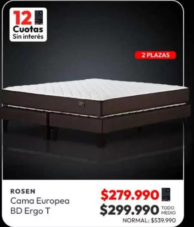 Rosen - Cama Europea Bd Ergo T