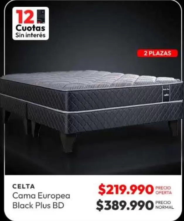 Celta - Cama Europea Black Plus Bd