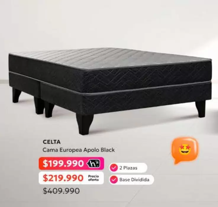 Celta - Cama Europea Apolo Black